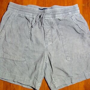 Aeropostale Corduroy Drawstring Waist Shorts Women's Size M Gray Casual Summer